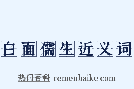 白面儒生近义词是什么意思的图片